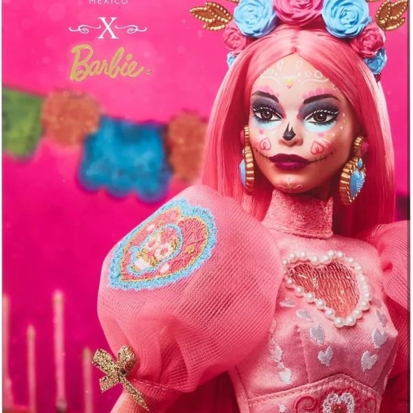 Nwt Barbie 2023 Día De Muertos x Pink Magnolia Doll Limited Edition HTF - Picture 3 of 16